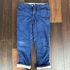 VGUC Gap kids jersey lined navy chino pants, boys size 8